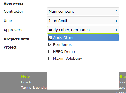 Timesheet settings HSEQManager